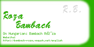 roza bambach business card
